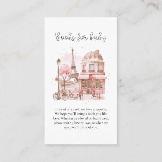 Bücher für Baby Paris Café Patisserie Begleitkarte (Vorderseite)