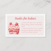 Bücher für Baby Pink Cupcake Twin Baby Dusche Begleitkarte (Vorderseite)