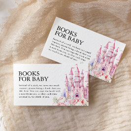 Bücher für Baby Pink Fairytale Castle Babydusche Begleitkarte