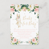 Bücher für Baby Pink Floral Begleitkarte (Vorderseite)