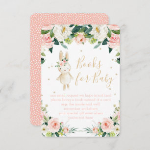 Bücher für Baby Pink Floral Begleitkarte