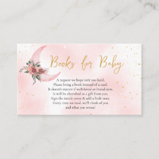 Bücher für Baby Pink Gold Wir sind über dem Mond Begleitkarte