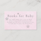 Bücher für Baby Pink Kristall Girl Babydusche Begleitkarte (Vorderseite)