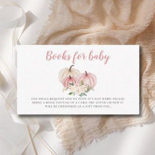 Bücher für Baby Pink Little Pumpkin Baby Dusche Begleitkarte