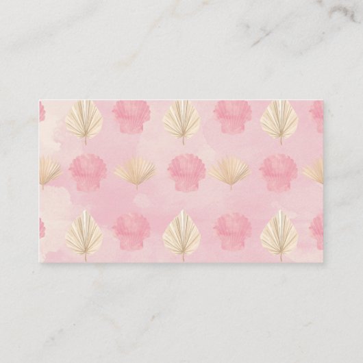 Bücher für Baby Pink Ocean Boho Girl Babydusche Begleitkarte (Rückseite)