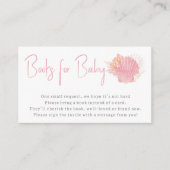 Bücher für Baby Pink Ocean Boho Girl Babydusche Begleitkarte (Vorderseite)