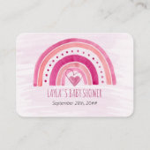 Bücher für Baby Pink Rainbow Baby Dusche Begleitkarte (Rückseite)