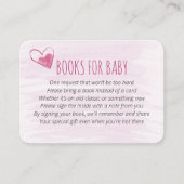 Bücher für Baby Pink Rainbow Baby Dusche Begleitkarte (Vorderseite)