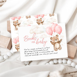 Bücher für Baby Pink Teddy Bear Babydusche Begleitkarte