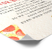 Bücher für Baby Pizza & Schnullers Babydusche Poster (Ecke)