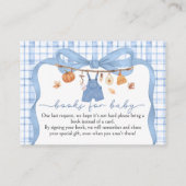 Bücher für Baby Pumpkin Blue Fall Baby Dusche Begleitkarte (Vorderseite)