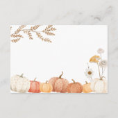 Bücher für Baby Pumpkin Fall Baby Dusche Begleitkarte (Rückseite)