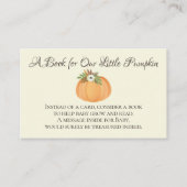 Bücher für Baby Pumpkin Fall Babydusche Visitenkarte (Vorderseite)
