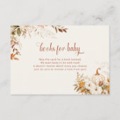 Bücher für Baby Pumpkin Floral Baby Dusche Begleitkarte (Vorderseite)