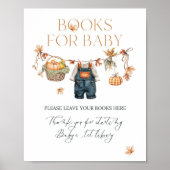 Bücher für Baby Pumpkin Rustic Fall Baby Dusche Poster (Vorne)
