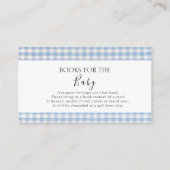 Bücher für Baby Q Baby Dusche Barbecue Boy Blue Begleitkarte (Vorderseite)