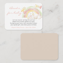 Bücher für Baby Rainbow and Stars Baby Shower Begleitkarte