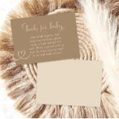 Bücher für Baby Request Card Neutral Minimalistisc Begleitkarte