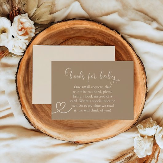 Bücher für Baby Request Card Neutral Minimalistisc Begleitkarte