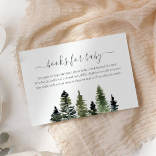 Bücher für Baby Request Rustic Woodland Baby Dusch Begleitkarte