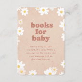 Bücher für Baby Retro Daisies Baby Shower Begleitkarte (Vorderseite)