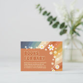 Bücher für Baby Retro Rainbow Hippie Daisy Begleitkarte (Stehend Vorderseite)