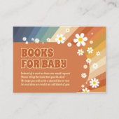 Bücher für Baby Retro Rainbow Hippie Daisy Begleitkarte (Vorderseite)