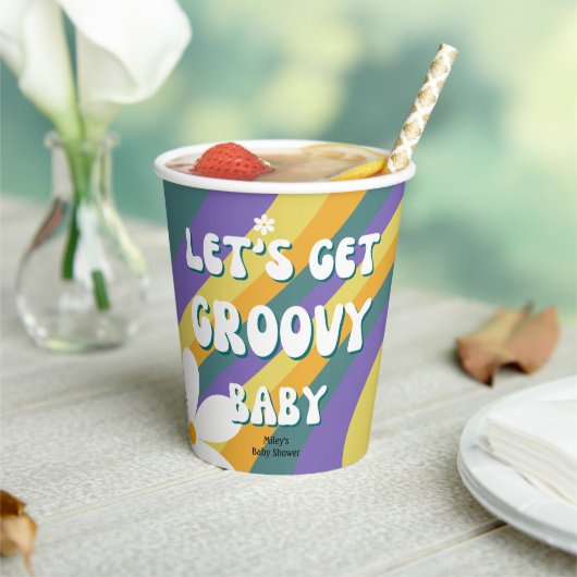 Bücher für Baby Retro Vinyl Record Rocks Funky 80e Pappbecher (In Situ)