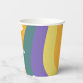 Bücher für Baby Retro Vinyl Record Rocks Funky 80e Pappbecher (Rückseite)