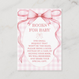 Bücher für Baby Rosa Schleifenband Vintage-Thema Begleitkarte