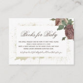 Bücher für Baby Rustic Rose Baby Shower Encl Begleitkarte (Vorderseite)