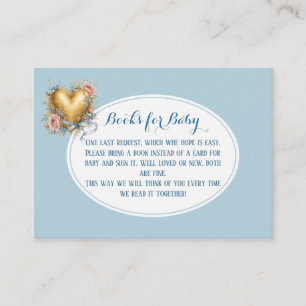 Bücher für Baby-Schatz Baby Shower Einlage Begleitkarte