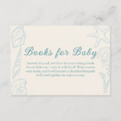 Bücher für Baby Seashell Beach Baby Dusche Begleitkarte (Vorderseite)