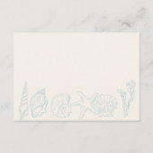 Bücher für Baby Seashell Beach Baby Dusche Begleitkarte (Rückseite)