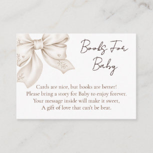 Bücher für Baby Shower-Anfrage Begleitkarte