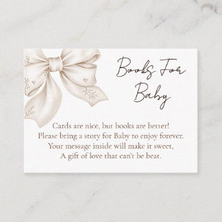 Bücher für Baby Shower-Anfrage Begleitkarte
