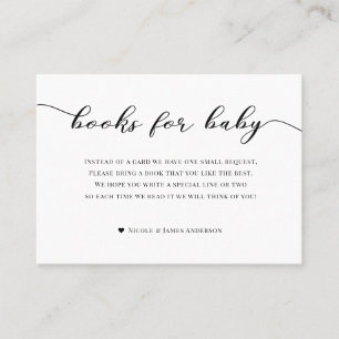 Bücher für Baby Shower Beilage Karte Rosa Paris