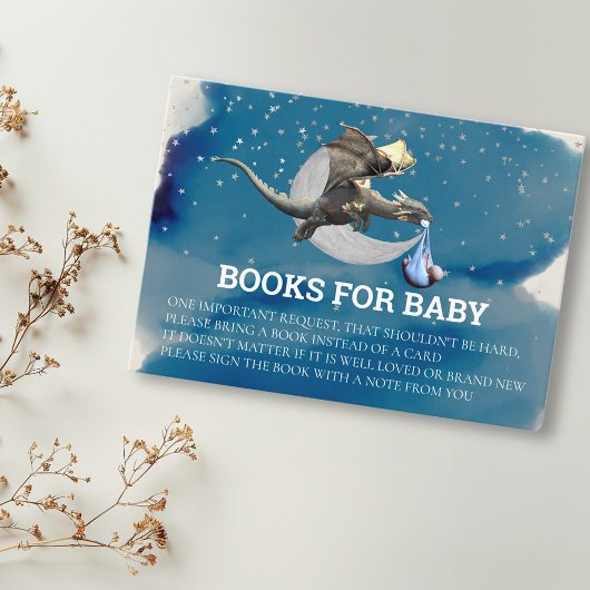 Bücher für Baby Shower Dragon Knight Begleitkarte