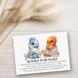 Bücher für Baby Shower Dragon Phoenix Twins Begleitkarte