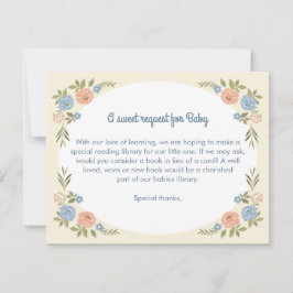 Bücher für Baby Shower Flat Notizkarte Mitteilungskarte