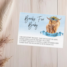 Bücher für Baby Shower Highland Cow Boy Calf