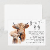 Bücher für Baby Shower Highland Cow Einladung (Vorne/Hinten)
