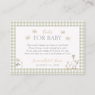 Bücher für Baby Silly Goose Whimsical Green Shower Begleitkarte