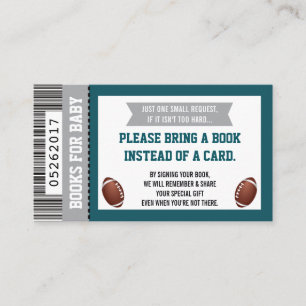 Bücher für Baby, Sport, Fußball-Baby-Dusche Begleitkarte