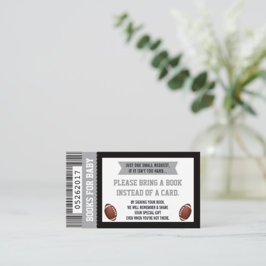 Bücher für Baby, Sport, Fußball-Baby-Dusche Begleitkarte (Stehend Vorderseite)