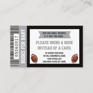 Bücher für Baby, Sport, Fußball-Babyparty Begleitkarte