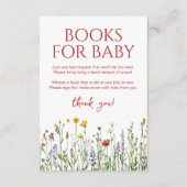 Bücher für Baby Spring Flowers Babydusche Begleitkarte (Vorderseite)