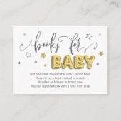 Bücher für Baby Stars Balloons Gender Reveal Dusch Begleitkarte (Vorderseite)