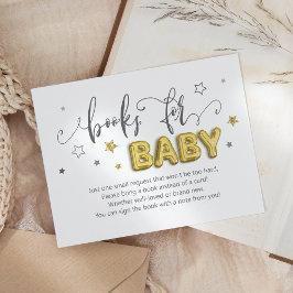 Bücher für Baby Stars Balloons Gender Reveal Dusch Begleitkarte