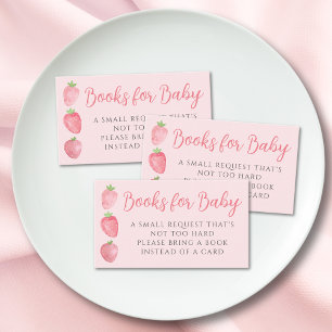 Bücher für Baby Strawberry Baby Shower Begleitkarte